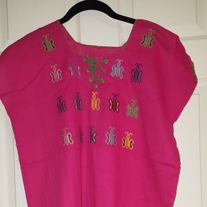 Mexican Embroidered Peasant Top (new)